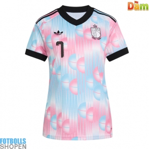 Billiga Belgien Kevin De Bruyne #7 Bortatröja Dam VM 2026 Kortärmad